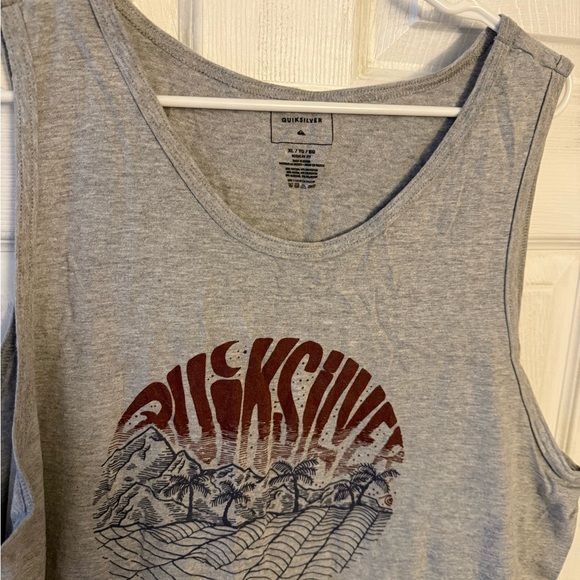 Quiksilver Gray Graphic Tank Top XL - Picture 1 of 3